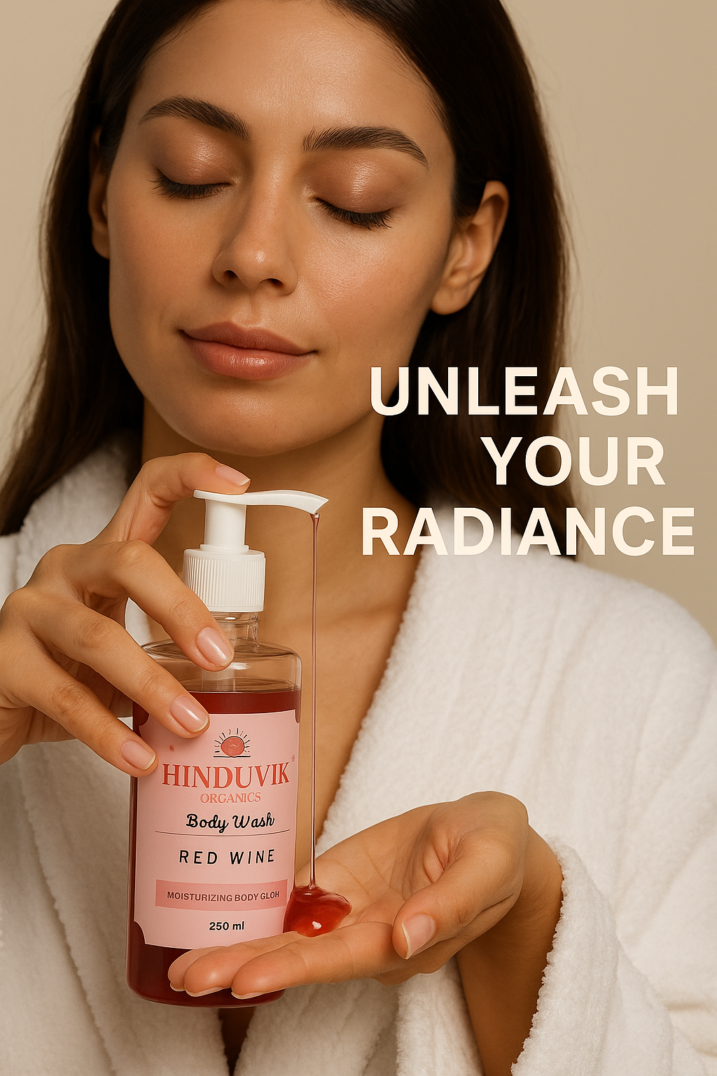 Red Wine Body Wash | Skin Brightening, Anti-Aging & Tanning Removal – 250ml