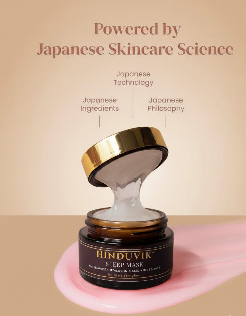 Rice & Sake Overnight Mask for Luminous Glass Skin | With Niacinamide, Pro Vitamin B5 & Hyaluronic Acid | 50ml