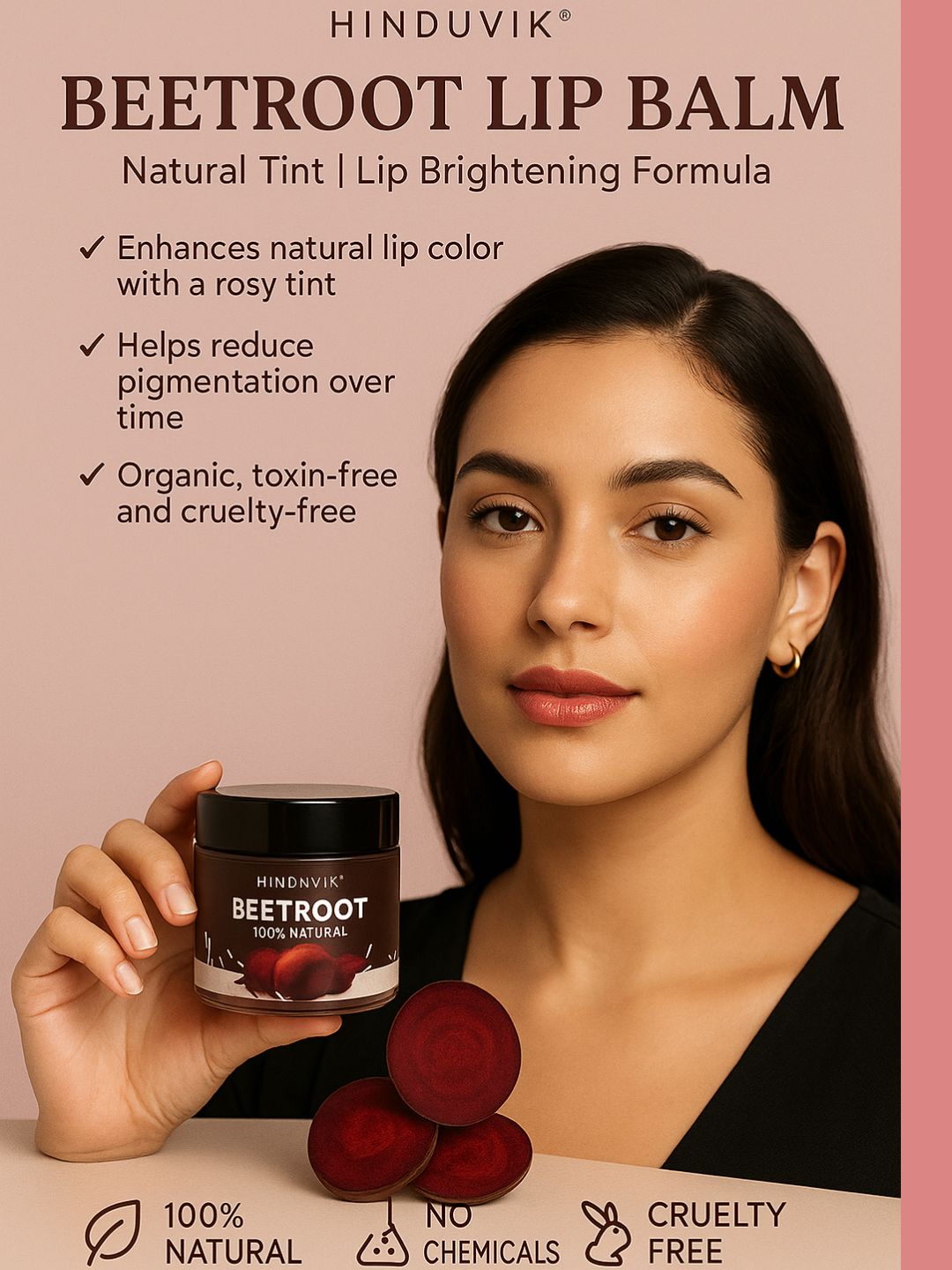 Strawberry & Beetroot Lip Balm Combo | 100% Natural | Tinted Nourishment | Vegan-15ml