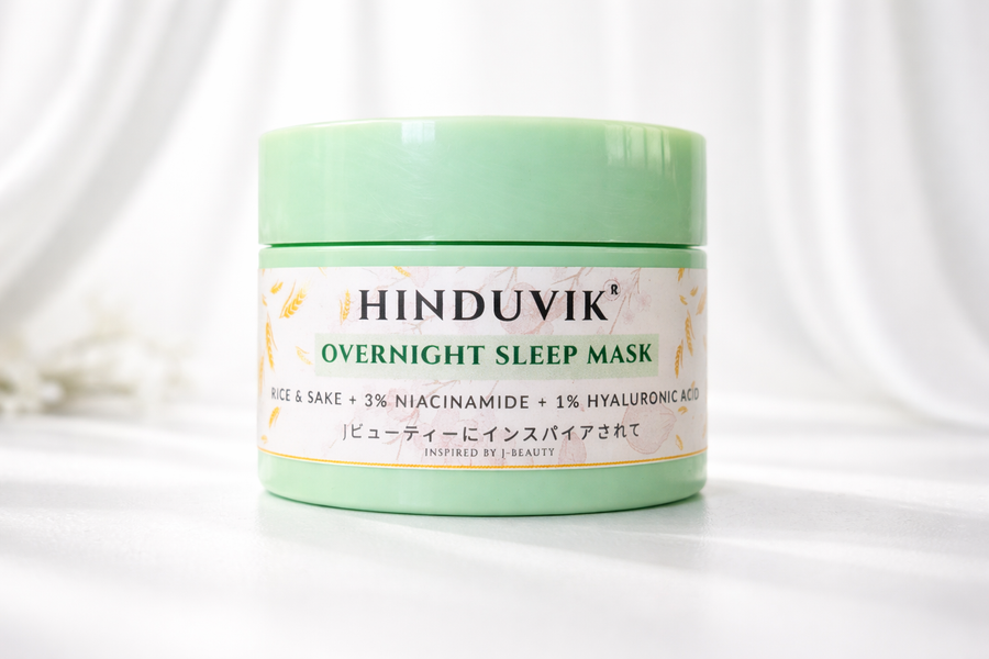 Rice & Sake Overnight Mask for Luminous Glass Skin | With Niacinamide, Pro Vitamin B5 & Hyaluronic Acid | 50ml