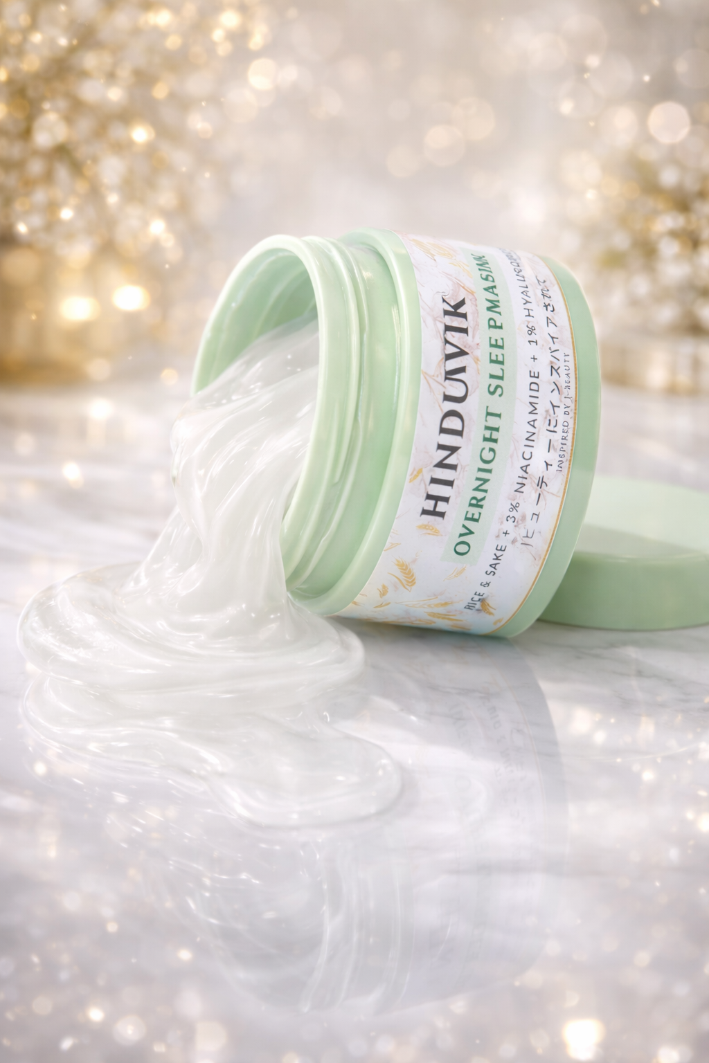 Rice & Sake Overnight Mask for Luminous Glass Skin | With Niacinamide, Pro Vitamin B5 & Hyaluronic Acid | 50ml