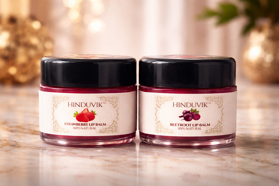 Strawberry & Beetroot Lip Balm Combo | 100% Natural | Tinted Nourishment | Vegan-15ml
